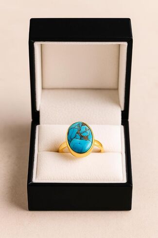 Rainbow Moonstone Ring for Women in 925 Silver with 18K Gold Plating – Oval Cut Natural Gemstone | Textured Minimalist Design | Daily, Party & Office Wear Jewelry Gift in Saudi Arabia