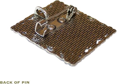 Beautiful Delft Style Flowers Handmade Square Glass Baroque Style BROOCH or Pin Jewelry in Saudi Arabia