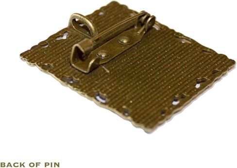 Beautiful Delft Style Flowers Handmade Square Glass Baroque Style BROOCH or Pin Jewelry in Saudi Arabia
