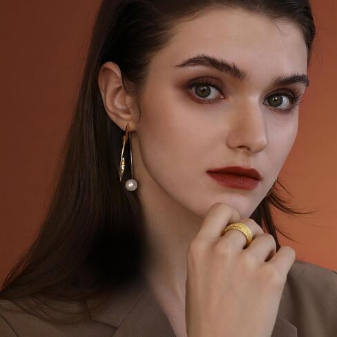 Meissa Gold Hoop Earrings for Women Pearl Earrings Sterling Silver Big Hoop Earrings Christmas Birthday Anniversary Jewelry Gifts in Saudi Arabia