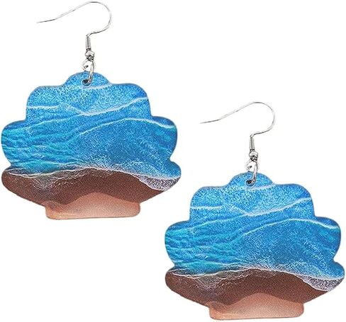Sea Turtle Earrings for Women Seahorse Earrings Boho Dangle Drop Earrings Sea Animal Earrings Summer Beach Earrings Trendy Jewelry for Women (Blue) in Saudi Arabia