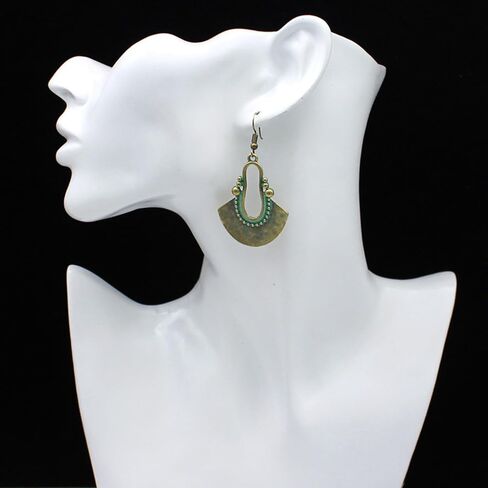 Boho Earrings for Women Vintage Turquoise Dangle Earrings Irregular Ethnic Earrings Dainty Bohemian Jewelry in Saudi Arabia