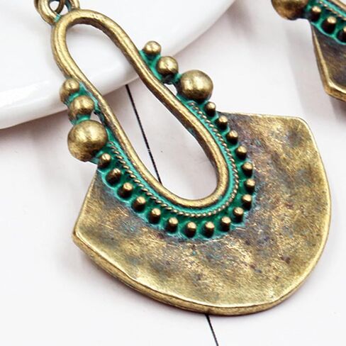 Boho Earrings for Women Vintage Turquoise Dangle Earrings Irregular Ethnic Earrings Dainty Bohemian Jewelry in Saudi Arabia