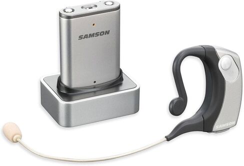 نظام Samson Airline Micro Earset اللاسلكي مع جهاز إرسال أحادي الأذن قابل لإعادة الشحن وجهاز استقبال قابل لإعادة الشحن (قناة K5) in Saudi Arabia