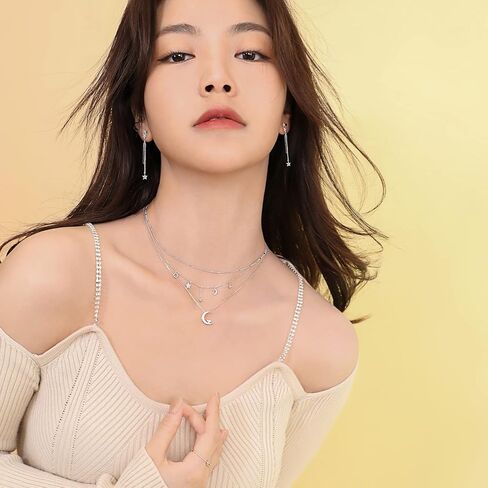 Meissa Handmade Star Stud Dangle Ear Cuff Sterling Silver Statement Earring Celestial Bursting Star Cartilage Climber Earrings Rose Gold Hugging Ear Cuff in Saudi Arabia
