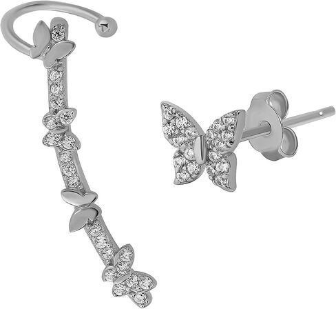 Meissa Butterfly Ear Cuff Climber Earrings for Women Sterling Silver Butterfly Gold Ear Cuff Earrings Handmade Diamond Earrings in Saudi Arabia