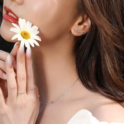 Meissa Butterfly Ear Cuff Climber Earrings for Women Sterling Silver Butterfly Gold Ear Cuff Earrings Handmade Diamond Earrings in Saudi Arabia