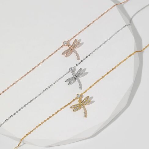 Meissa Sterling Silver Dragonfly Earrings Cute Dragonfly Bug Studs Cubic Zirconia Earring Silver Gold Rose Gold Pleated in Saudi Arabia