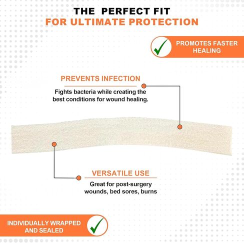 MedHeal Silver Calcium Alginate Ag Sterile Highly Absorbent Antibacterial Dressing, 4.25"x4.25", 5 dressings/Box, MedHeal by MedvanceTM in Saudi Arabia