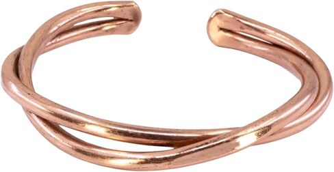 سوار مزدوج ملتوي من النحاس الصلب ذو قياس ثقيل للرجال والنساء in Kuwait