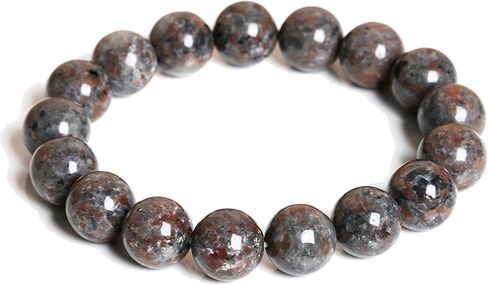 Natural Flame Yooperlite Stone Women Men Handmade Yoga Stretch Elastic Bracelet Natural Stone Crystal Powerful Chakra Fire Stone Energy Meditation Fengshui Bangle Jewelry Gifts for Unisex Adult in Saudi Arabia