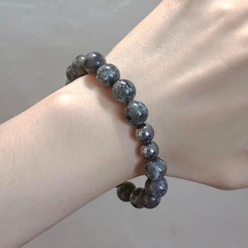 Natural Flame Yooperlite Stone Women Men Handmade Yoga Stretch Elastic Bracelet Natural Stone Crystal Powerful Chakra Fire Stone Energy Meditation Fengshui Bangle Jewelry Gifts for Unisex Adult in Saudi Arabia