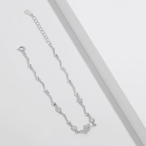 Meissa Dainty Butterfly Gold Bracelets for Women 925 Sterling Silver Adjustable Hand Chain with Cubic Zirconia Anniversary Birthday Jewelry Gifts in Saudi Arabia