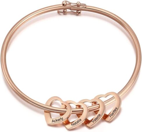 Personalized Mother Jewelry - Mother Bracelet - Engraved Mom Bracelet with Kids Name - Silver, Gold, Rose Grandmother Custom Mother Day Gift - Mom Birthday Gifts in Saudi Arabia