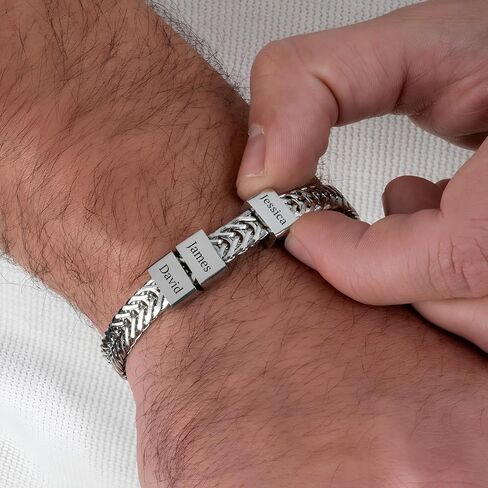 Custom Mens Bracelets: Engraved Men Bracelet, Personalized Bracelet for Guys, Silver/gold, Fathers Day Bracelet, Dad Bracelet, Mens Cuban Link Bracelet in Saudi Arabia