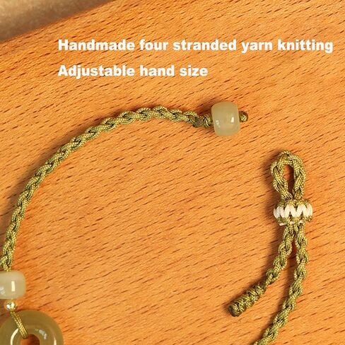 S925 sterling silver natural Hetian jade safe buckle bracelet anklet female transfer braid can be adjusted to send mother, daughter birthday gift in Saudi Arabia