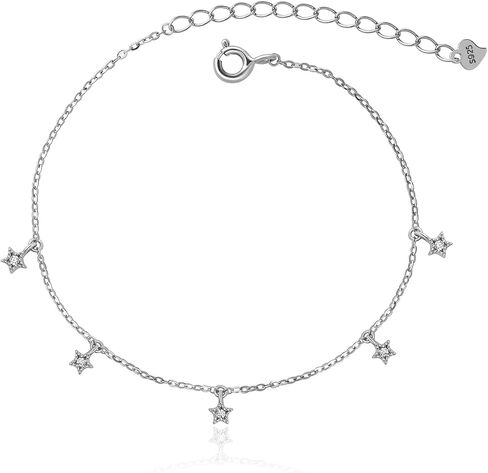 Meissa Sterling Silver Bracelet for Women Tiny Stars Diamond Bracelet Friendship Charm Bracelet Birthday Jewelry Gift in Saudi Arabia