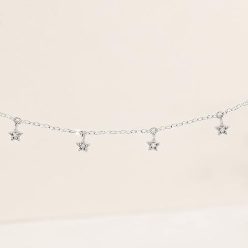 Meissa Sterling Silver Bracelet for Women Tiny Stars Diamond Bracelet Friendship Charm Bracelet Birthday Jewelry Gift in Saudi Arabia