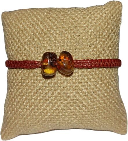 Pulsera de ámbar Esfera Honey Pulsera de cuero in Saudi Arabia