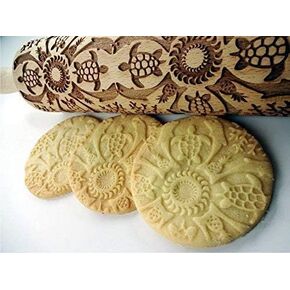 النقش قذائف شوبك. أسطوانة العجين والطين لزخرفة البسكويت والفخار. ختم البسكويت والسيراميك. دعم الهدايا للنساء من Algis Crafts in Kuwait