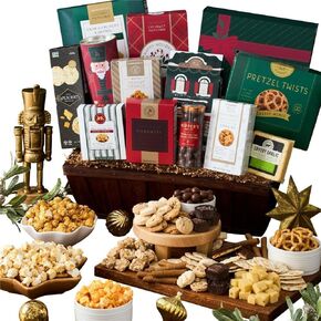 Christmas Basket Gift Deluxe of Holiday Foods by GourmetGiftBaskets.com in Saudi Arabia