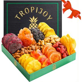 Christmas Gift Baskets - 11 Tropical Flavors - 20oz Soft Dried Fruit Basket Gift | Holiday Gift Baskets for Adults - Dried Fruit Gift Basket - Christmas Food Gifts - Family Gifts for Christmas Basket in Saudi Arabia