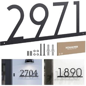 Modern House Numbers for Outside Personalized, Custom Metal Address Siqns for Houses, 5-9 Inch Large Number Address Plaque with Floating Screw Kit, 911 Visibility Address Numbers for House in Saudi Arabia