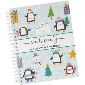 Christmas Album & Memory Book - Hard Cover Personalized Card Photo Book & Journal - Photos with Santa Book (Christmas Plaid) in Saudi Arabia