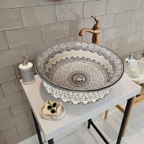 Ceramic Unique W&B Wash Basin, Bathroom Vessel Sink Above Countertop Basin, Bowl Sink Lavatory, Bathroom Remodeling Vanity Glossy Wash Stand in Saudi Arabia