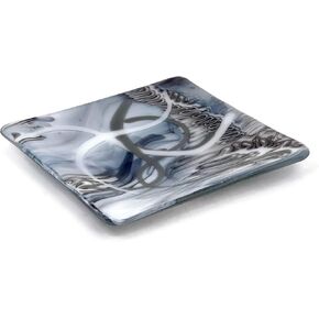 Gray and White Mid-Century Modern Art Glass Catchall Dish in Kuwait