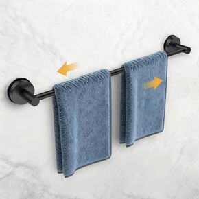 14.6inch~24inch Towel Racks for Bathroom,Adjustable Suction Cup Towel Bar for Bathroom Wall,Stainless Steel Bath Towel Holder for Shower(Brushed Silver) in Kuwait