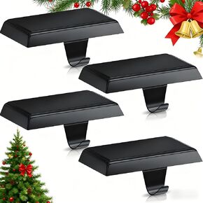Christmas Stocking Holders, Mantel Stocking Hangers,Flat Top Holiday Stocking Holder for Mantle，Christmas Stockings Decor ，Fireplace Xmas Party Decoration，4pcs in Saudi Arabia
