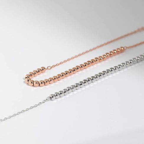 Meissa Sterling Silver Anklet for Women Little Blocks Anklet Simple Gold Anklet Rose Gold Anklet Adjustable Chain in Saudi Arabia