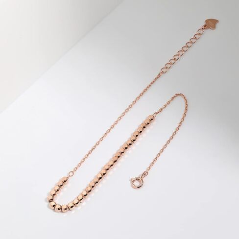 Meissa Sterling Silver Anklet for Women Little Blocks Anklet Simple Gold Anklet Rose Gold Anklet Adjustable Chain in Saudi Arabia