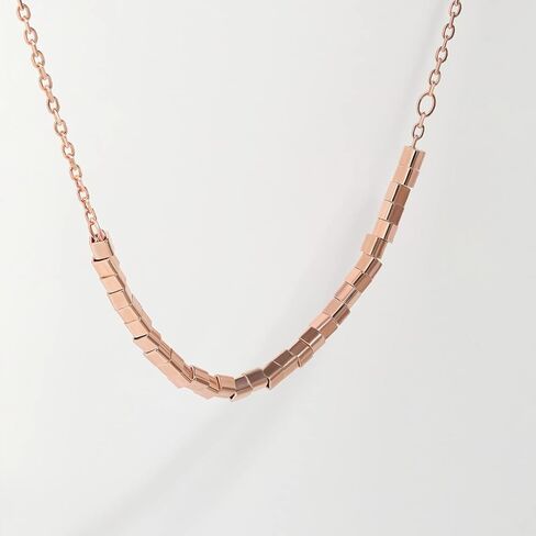 Meissa 925 Sterling Sliver Anklet for Women Little Square Beads Anklet Rose Gold Anklet Adjustable Chain for Women in Saudi Arabia