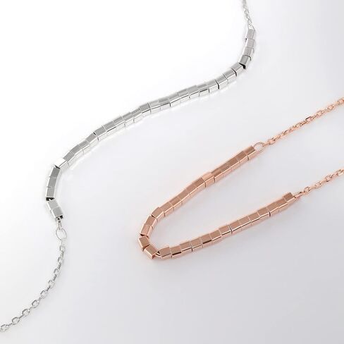 Meissa 925 Sterling Sliver Anklet for Women Little Square Beads Anklet Rose Gold Anklet Adjustable Chain for Women in Saudi Arabia