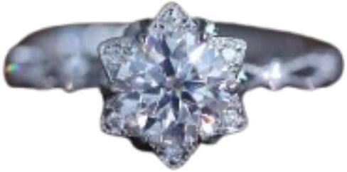 SILVERIST 1.50 Ct Round Cut Diamond Floral Petal Vintage Ring Milgrain Antique Engagement Ring For Women 14K White Gold Plated Flower Cluster Promise Ring For Her 925 Sterling Silver Handmade Ring in Saudi Arabia