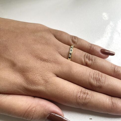 Alternate Blue Sapphire & White Diamond Wedding Band For Women, 14k Gold Finish Blue Sapphire Half Eternity Ring, Ladies Stackable Diamond Ring in Saudi Arabia