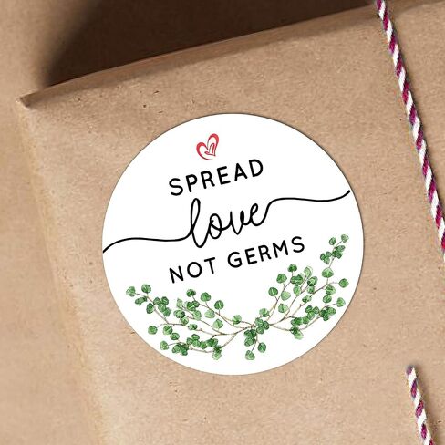 Spread Love Not Germs Social Distancing Wedding Favor Label Stickers,Wedding Favor Stickers-120PCS in Saudi Arabia