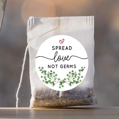 Spread Love Not Germs Social Distancing Wedding Favor Label Stickers,Wedding Favor Stickers-120PCS in Saudi Arabia