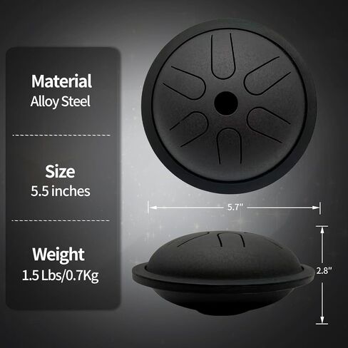 Yahpetes Worry-free Drum 5.5 Inch Steel Tongue Drum 6 Notes Musical Instruments Hand Drums with Handpan Drum with 1 Pair Mallets and Storage Drum Bag Note Sticks (Green) in Kuwait