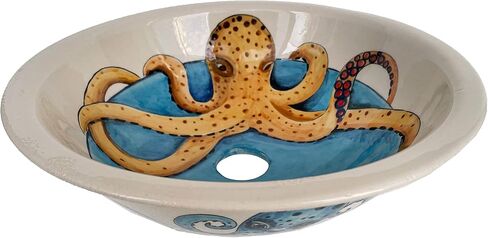 Bathroom Vessel Octopus Sink, Ceramic Countertop Basin, Washing Bowl, Vanity Countertop Sink, Washbasin, Bathroom Remodeling, Lavatory in Saudi Arabia