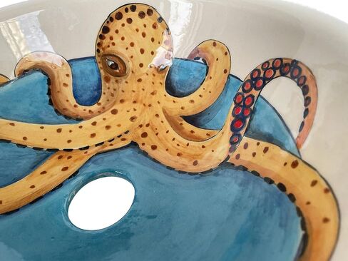 Bathroom Vessel Octopus Sink, Ceramic Countertop Basin, Washing Bowl, Vanity Countertop Sink, Washbasin, Bathroom Remodeling, Lavatory in Saudi Arabia