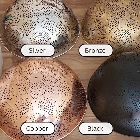 Flush Ceiling Light – Handcrafted Moroccan Brass Lighting (Silver, 12 Inch) in Saudi Arabia
