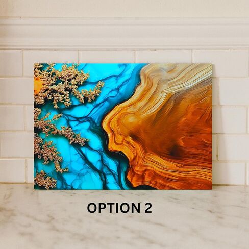 Resin Epoxy Wood Grain Effect Cutting Board - Durable Glass Design - Three Unique Designs for Every Kitchen. in Saudi Arabia