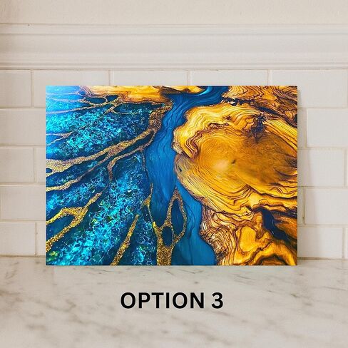 Resin Epoxy Wood Grain Effect Cutting Board - Durable Glass Design - Three Unique Designs for Every Kitchen. in Saudi Arabia