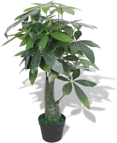 Artificial Fortune Tree Plant with Pot 33.5" Green,Stunning Artificial Fortune Tree 33.5" Lifelike Fortune Plant for Home and Office Decor Home Décor Artificial Flora in Saudi Arabia