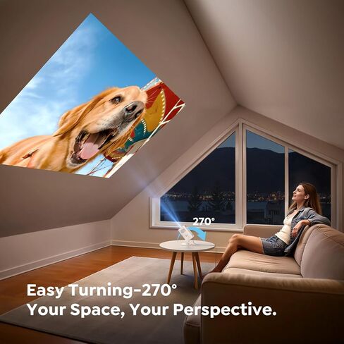 [Built-in Apps & Auto Focus/Keystone] Smart Projector with WiFi 6 and Bluetooth 5.2, 700ANSI Native 1080P 4K Projector, 50% Zoom Home Movie Projector, TOPTRO Outdoor Projector for iOS/Android/TV Stick in Saudi Arabia