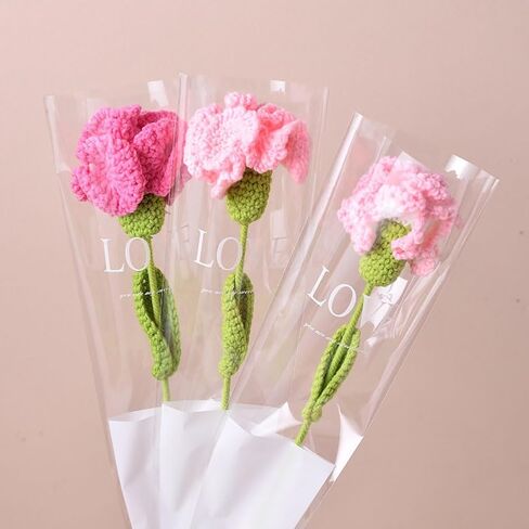 9Pcs Handmade Crochet Flower for Women, Everlasting Carnation for Mother's Day, Weddings, Home Decor for Her in Saudi Arabia