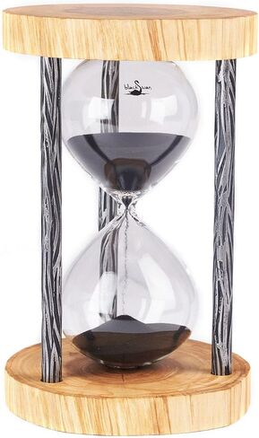 Handcrafted Live Edge Elm Sand Timer - Wooden Hourglass Sand Timer (15 or 30min) 30 Minutes in Kuwait